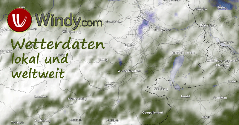 Windy Wetterdaten, bei uns und weltweit